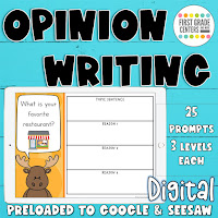 opinion writing example 1st grade
