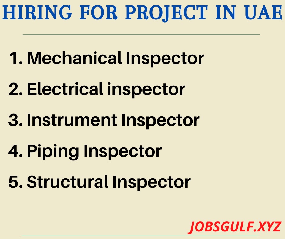 HIRING FOR PROJECT IN UAE
