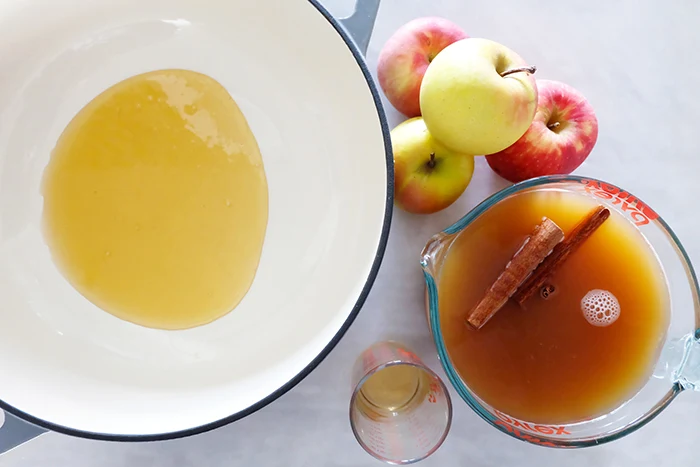 roasted apple jam ingredients prep