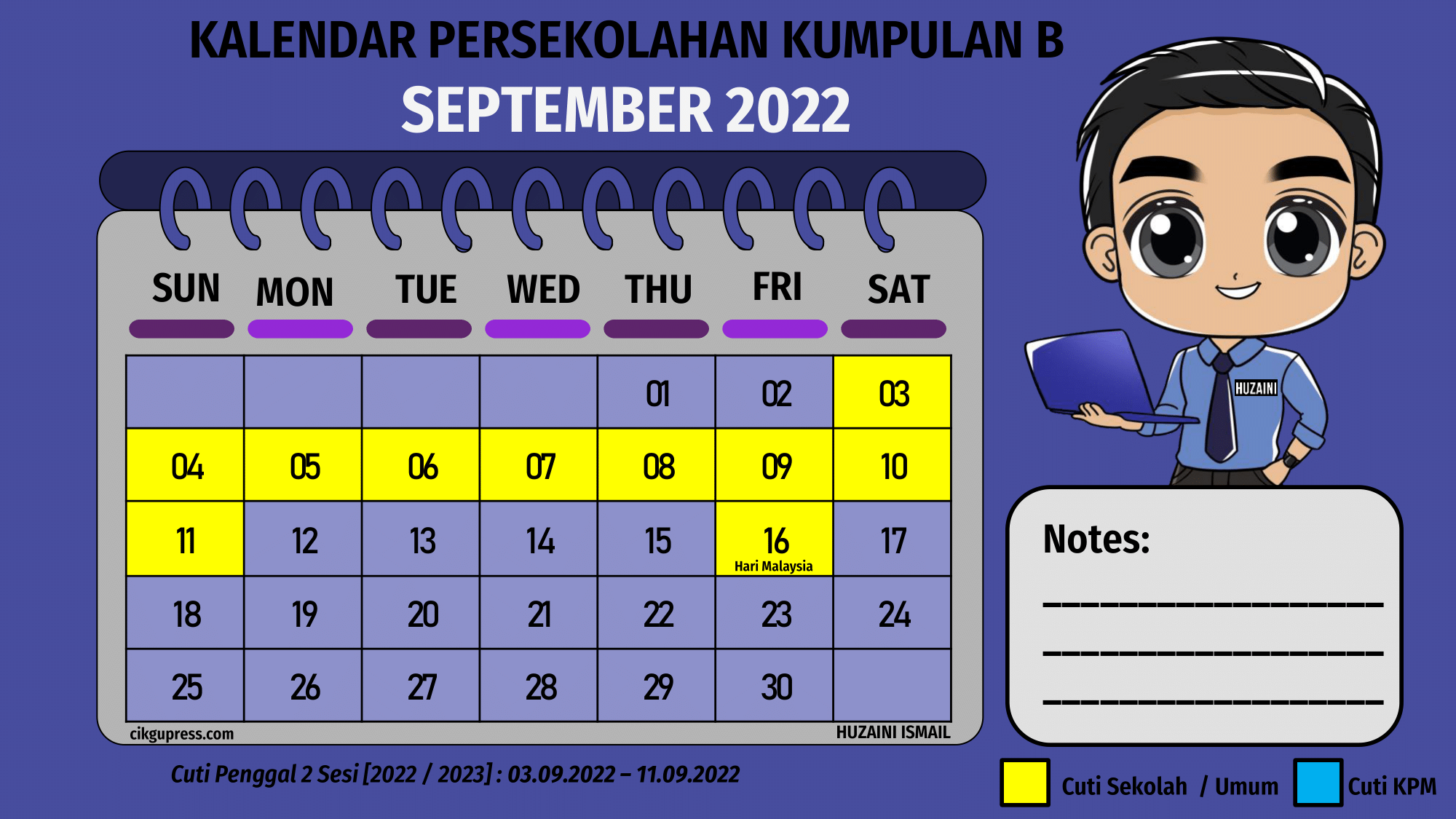 kalendar 2022 dan 2023