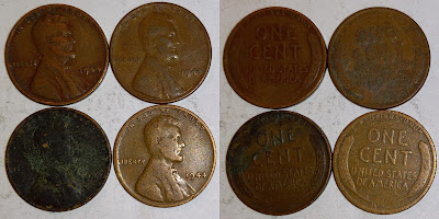 WWII wheat pennies 1944 average circulated condition