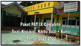 PAT, PAS Genap, Kelas 9, Bahasa Inggris, Kisi-kisi, Kartu Soal, Kunci