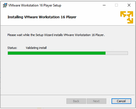 VMware workstation player installation