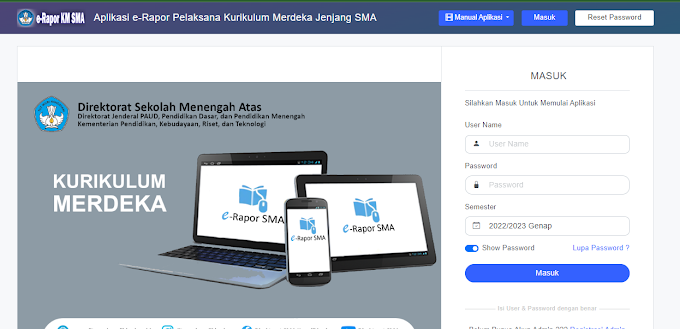 Cara Mengisi Nilai di E-raport Kurikulum merdeka terbaru