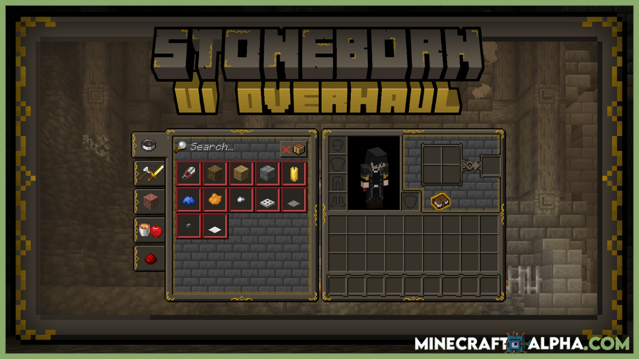 Stoneborn Resource Pack 1.17.1 (Dwarven-Fantasy Inspired UI Overhaul)