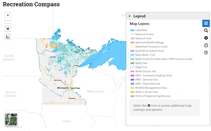 Image of the web application Recreation Compass