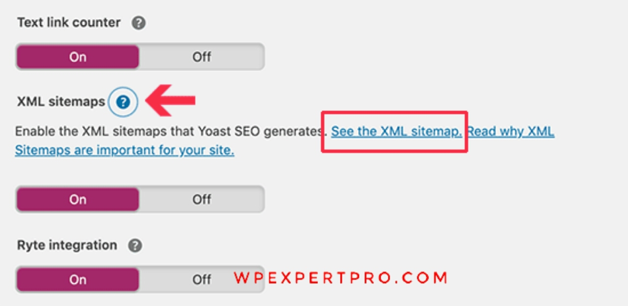 View XML sitemap