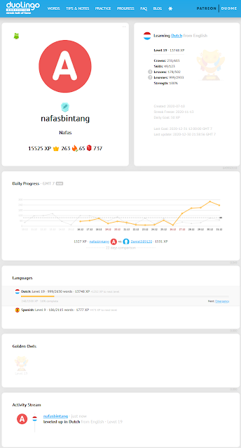 Duolingo Progresso on Duome Website