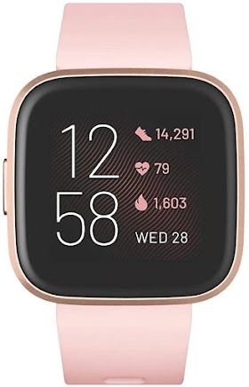 Health and Fitness Smartwatch with Heart Rate, Music, Alexa Built-In, Sleep and Swim Tracking, Petal/Copper | iko women's fashion
