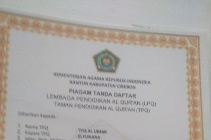 cara perbaikan profil lembaga TPQ Al Umar Kapetakan