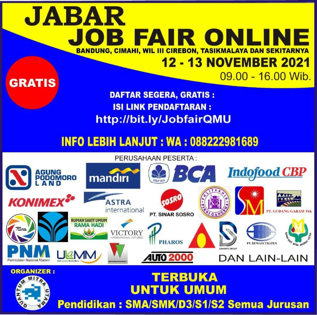 Jabar Job Fair Online 12 - 13 November 2021