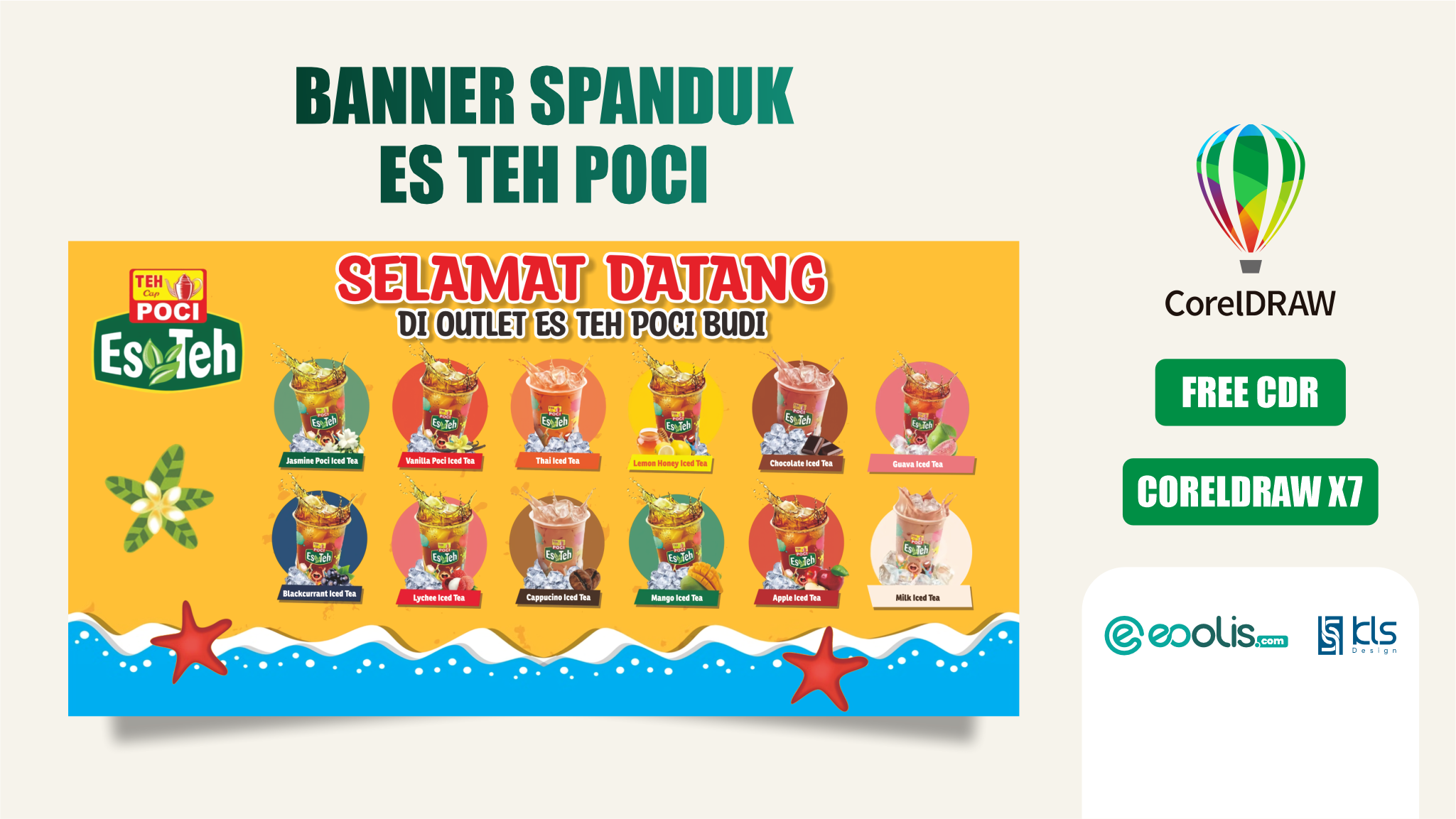 Desain Banner Spanduk Es Teh Poci - eoolis.com