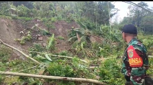 Longsor Terjadi di Kampung Muncang Desa Sukasari Kecamatan Gununghalu Kabupaten Bandung Barat