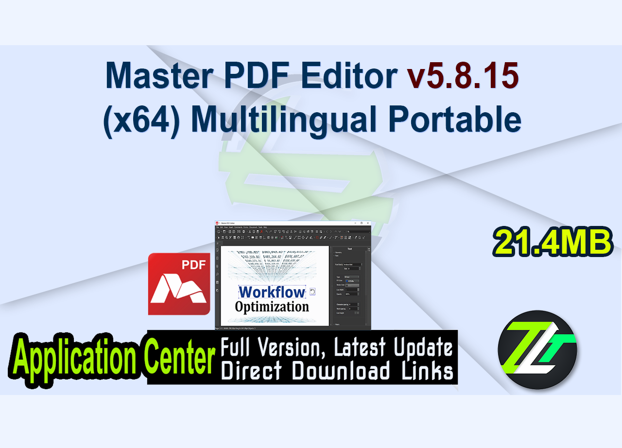 Master PDF Editor v5.8.15 (x64) Multilingual Portable