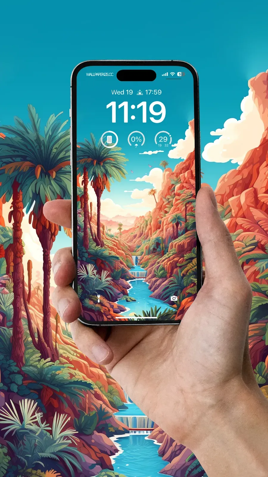 Serene Canyon Oasis wallpaper iphone