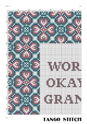 World's okayest grandpa funny birthday cross stitch embroidery