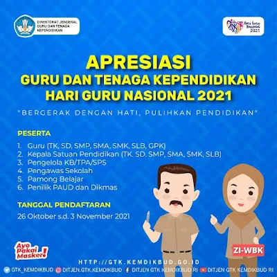 Apresiasi Guru dan Tenaga Kependidikan Inspiratif Tahun 2021