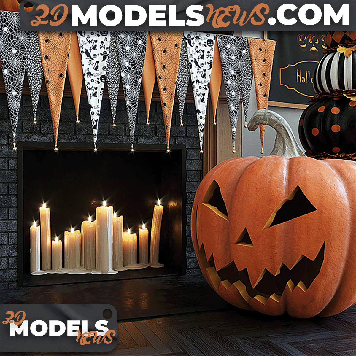 Halloween model decor set 2