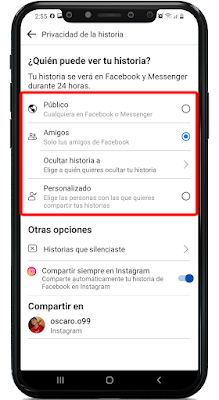 cómo hago para ocultar mis historias de Facebook a alguien