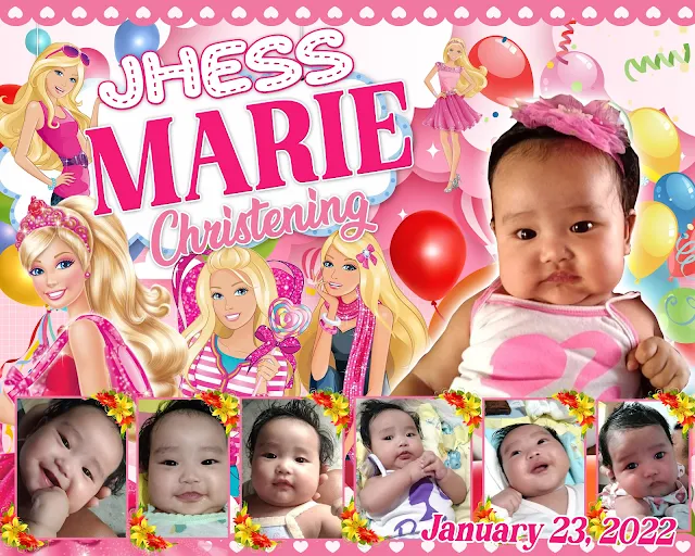 Barbie Tarpaulin Design for Christening