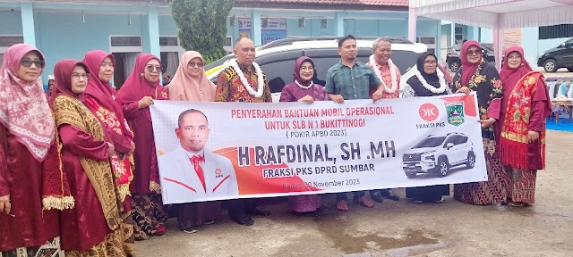 SLB Negeri 1 Bukittinggi, Menerima Mobil Baru Dari "Rafdinal", Anggota DPRD Provinsi Sumatera Barat.