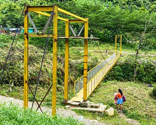 Listo puente peatonal  en la vereda Santa Rita en el municipio de Pueblo Rico