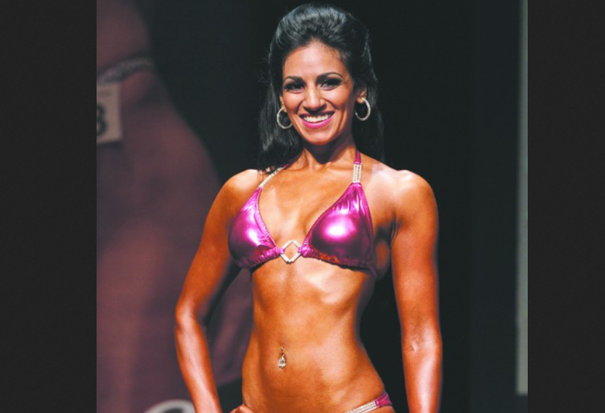 World's first Pakistani Muslim female bodybuilder Gule Sheikh defies hard-liners to flex her muscles in bikini competition