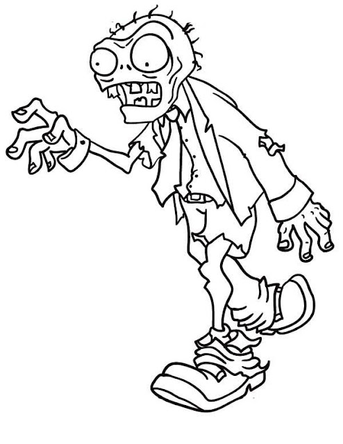 12 walking zombie coloring pages