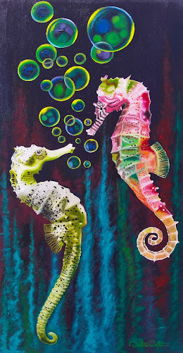 Pintura "Seahorses"