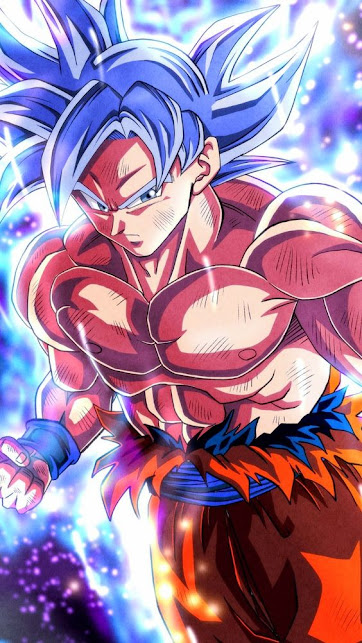 papel de parede goku blue