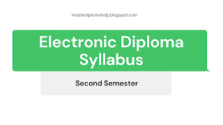 Electronic Diploma 2nd sem syllabus