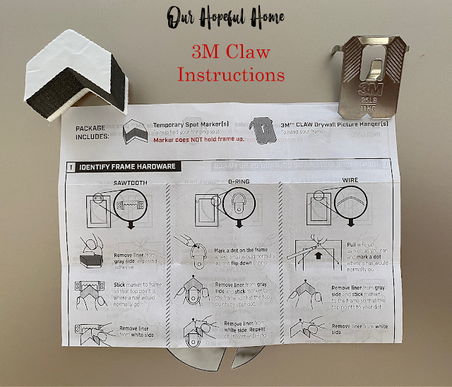 Our Hopeful Home: How To Use 3M Claw Drywall Picture Hanger