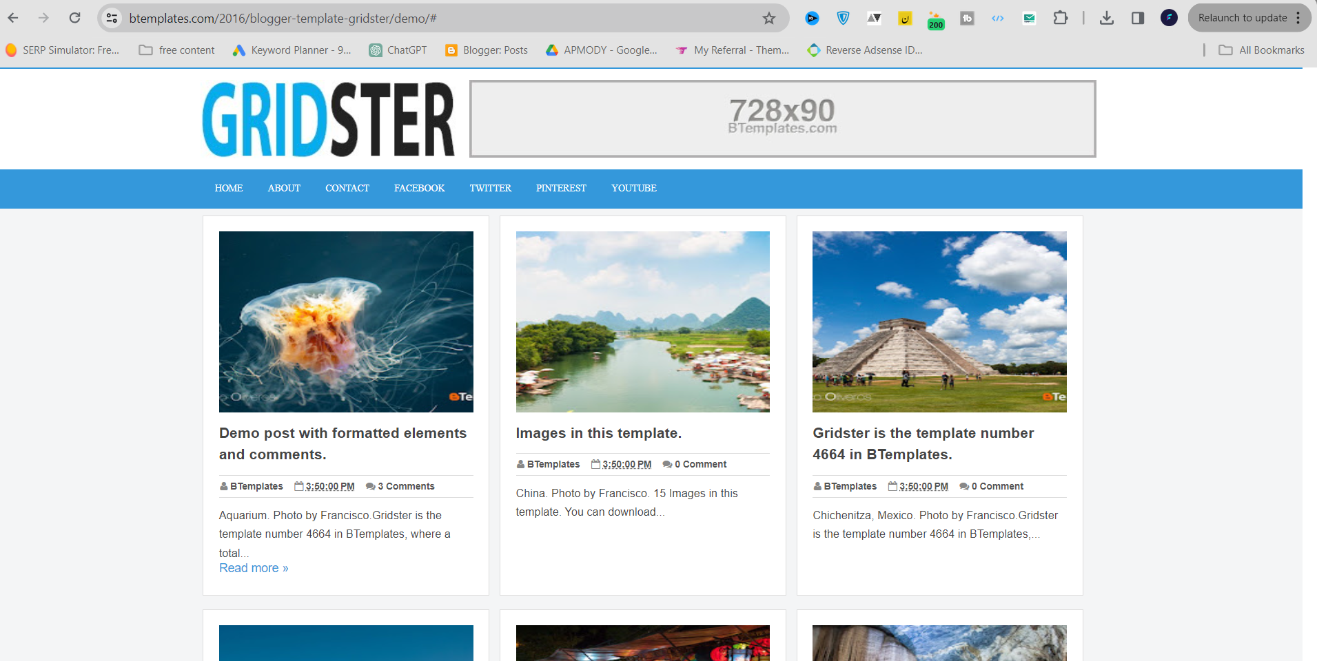 Gridster Blogger Template Free Download 2024