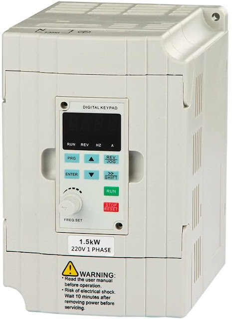 LAPOND SVD-ES Series Single Phase CNC Vector Control VFD Drive VFD Inverter Professional Variable Frequency Drive 1.5KW 2HP 220V 7A for Spindle Motor Speed Control(VFD-1.5KW)