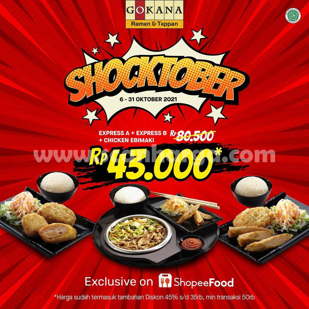 Promo GOKANA SHOKTOBER Beli 3 Menu cuma Rp. 43.000