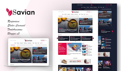 Savian Magazine Blogger Templates Premium [Free]