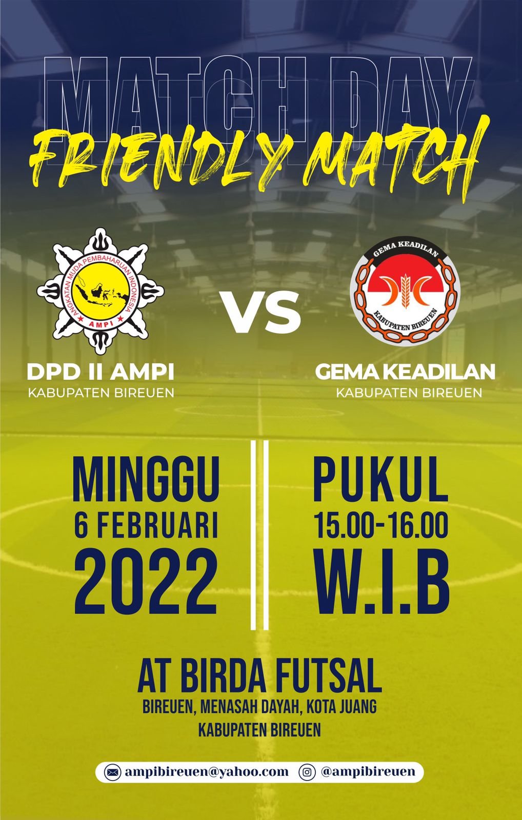 Gelar Friendly Match, GEMA FC Bireuen Ungguli DPD II AMPI Bireuen