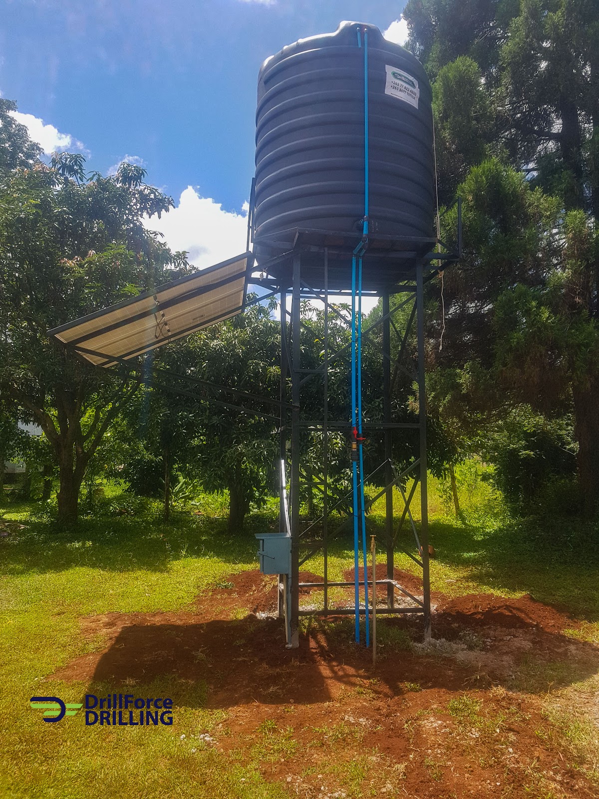 0.5HP Solar Powered Borehole Installation