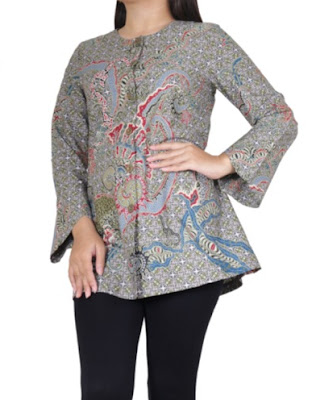 Baju batik kerja wanita Gemuk