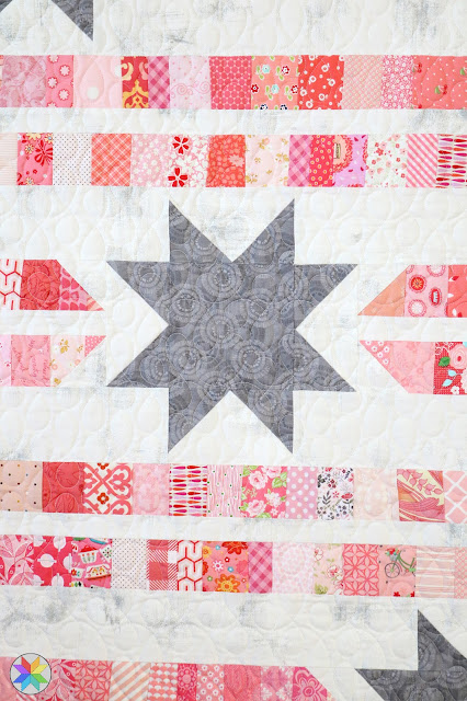 Scrappy Star Trails quilt pattern by Andy Knowlton of A Bright Corner