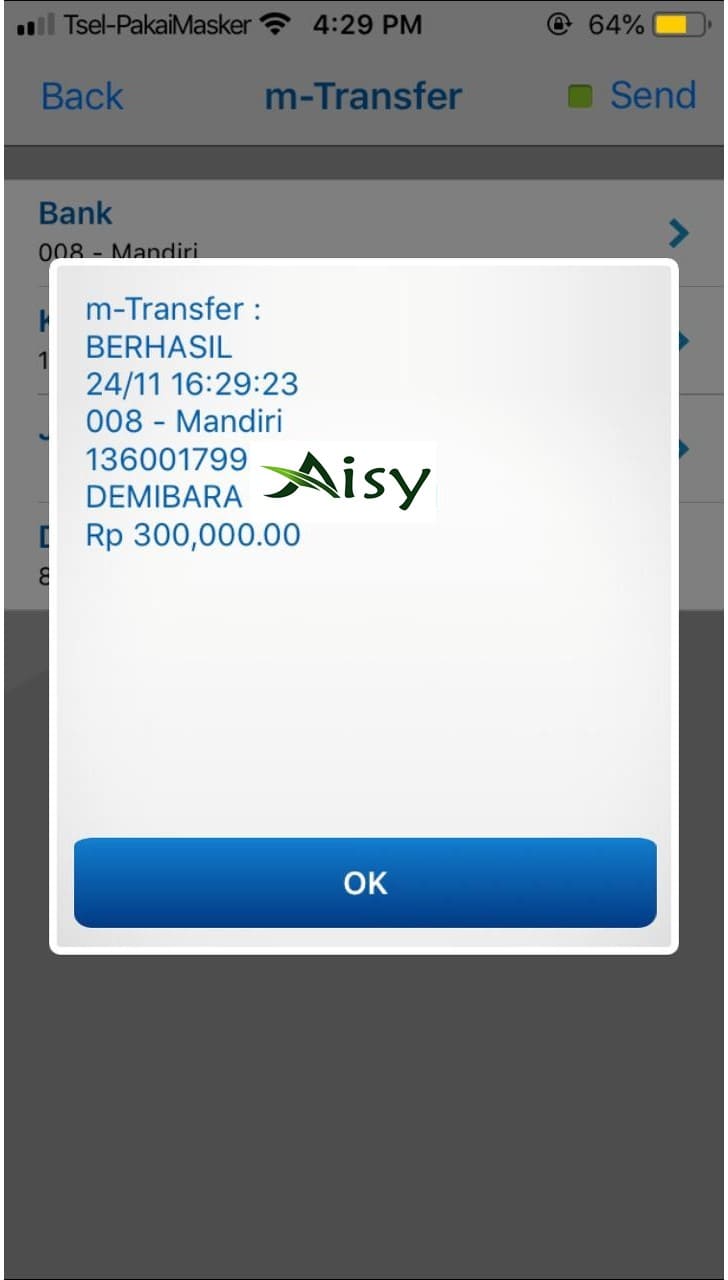 Bukti Transfer Pembayaran Catering November 2020 27