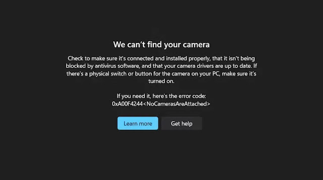 حل مشكلة We Can’t Find Your Camera في Windows 10 و11