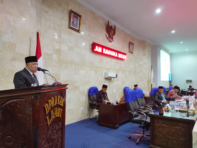 DPRD Lahat Gelar Rapat Paripurna Tentang Raperda Tahun 2022