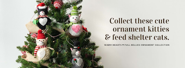 Fun Feline Finds: iHeartCats Warm Hearts Full Bellies Ornament Collection