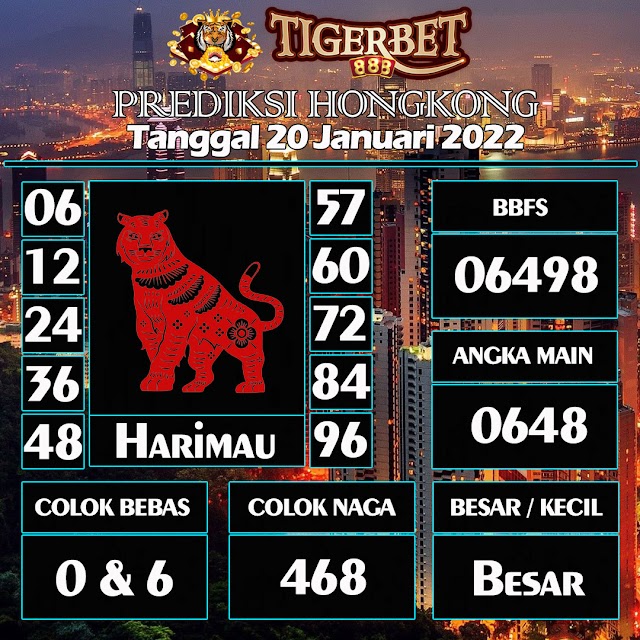 Prediksi Togel Hongkong Tanggal 20 Januari 2022 Tigerbet888
