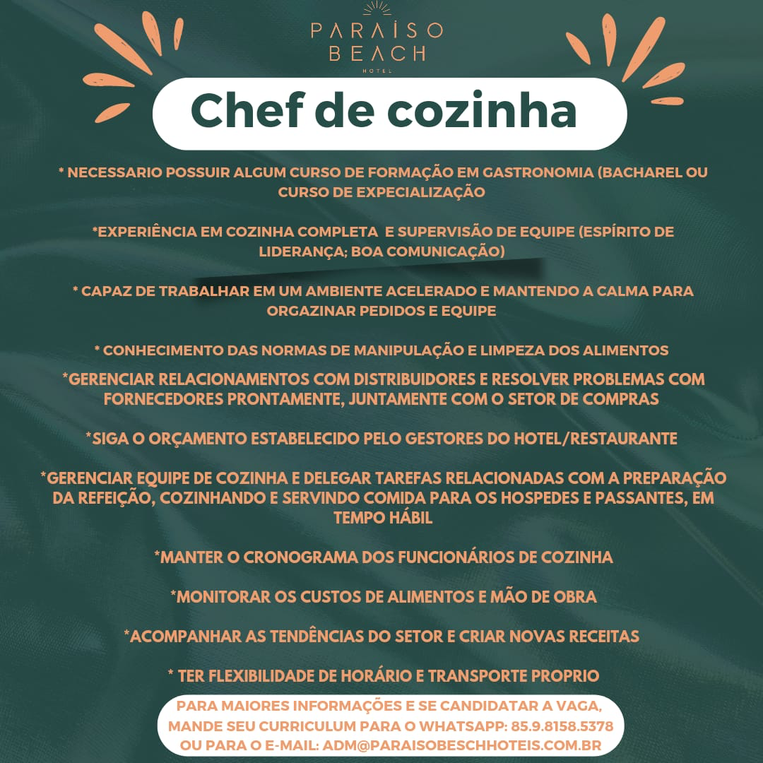 CHEF DE COZINHA