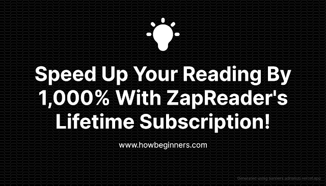 Speed Up Your Reading By 1,000% With ZapReader's Lifetime Subscription!