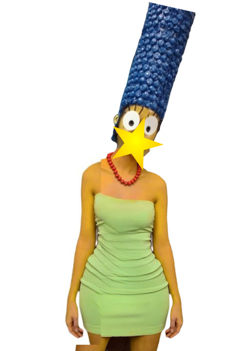 inferencia espejo Ojalá IDISFRAZ ideas para tu disfraz: Cómo hacer una peluca para disfraz de Marge  Simpson