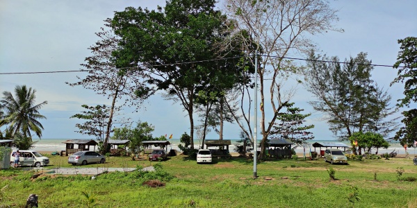 Some of the huts at Pantai Pugu