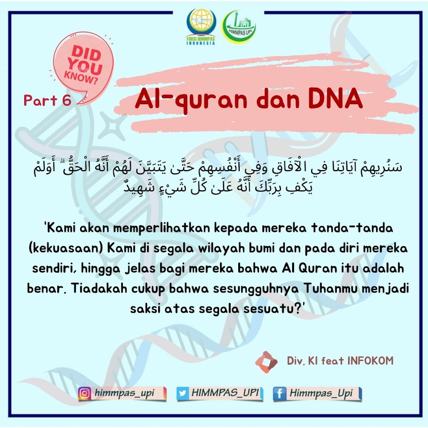  Ayat Al Quran dalam DNA  (AL-Quran dan DNA)